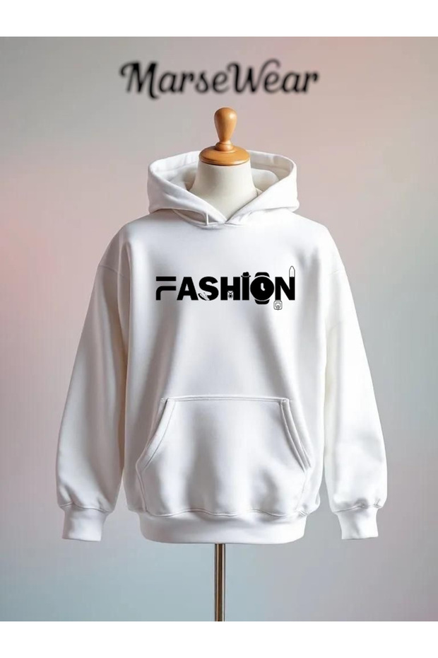 Fashion Printed Cotton 3 Thread O Oversized Sweatshirt