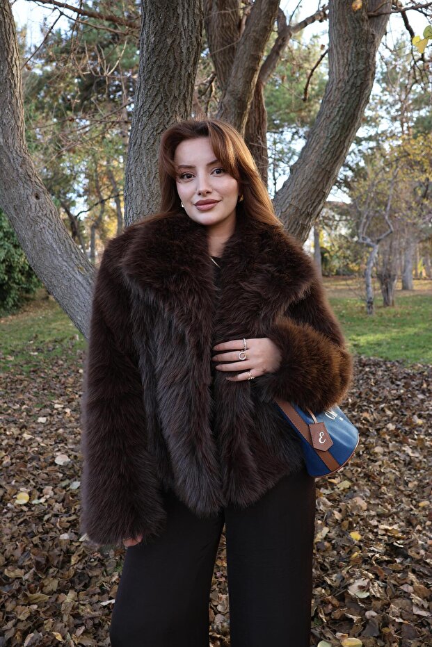 Kahve Yakalı Kürk - 6