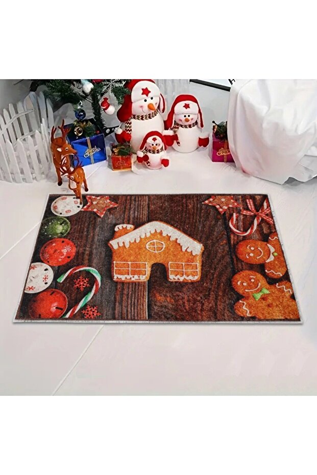 Christmas Rug, Gingerbread, 60 x 90 cm, polyester, multicolor, rectangular - 1