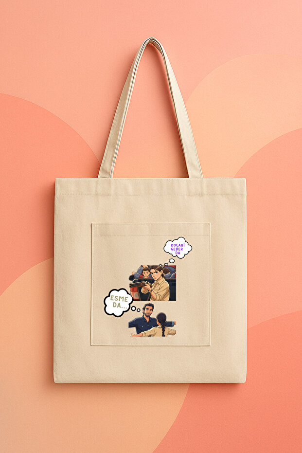 Adi̇l Koçari̇ Esme Furtuna Taşacak This Is the Sea Special Design Premium Printed Canvas Bag