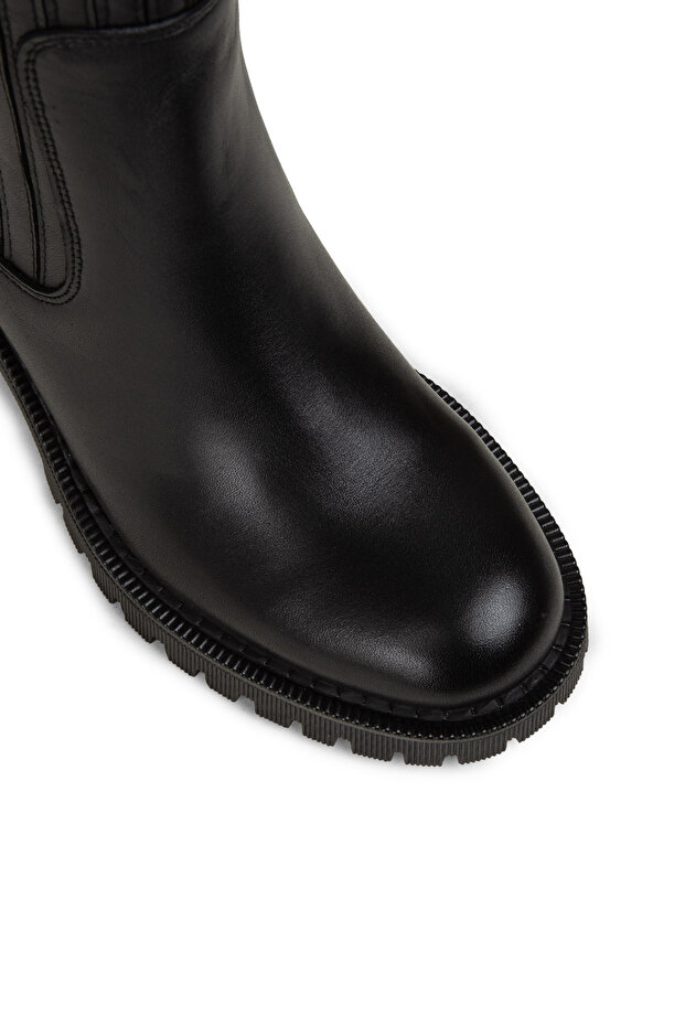 Kadın Hakiki Deri Siyah Bot - 4