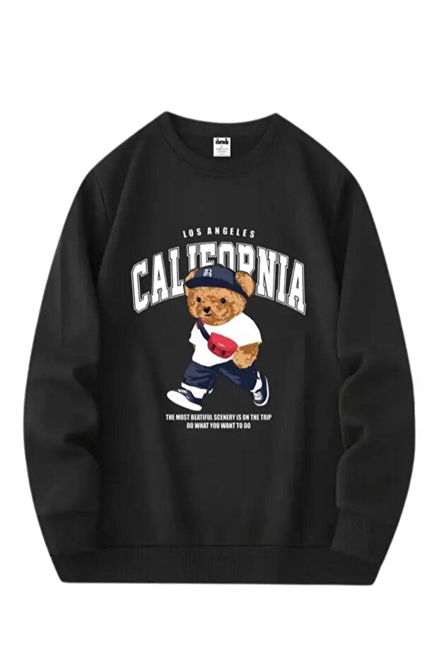 Men's Oversized California Bear Printed Sweatshirt