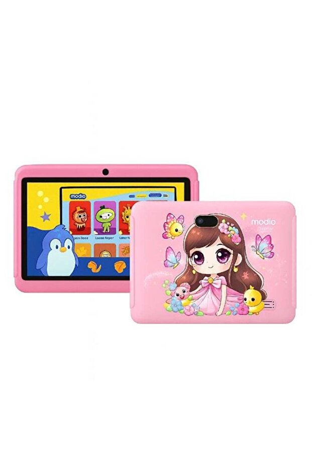 Kids Tab M5 – 7-Inch HD Display, 6GB RAM, Android 13.0, Pink Princess Cartoon Theme