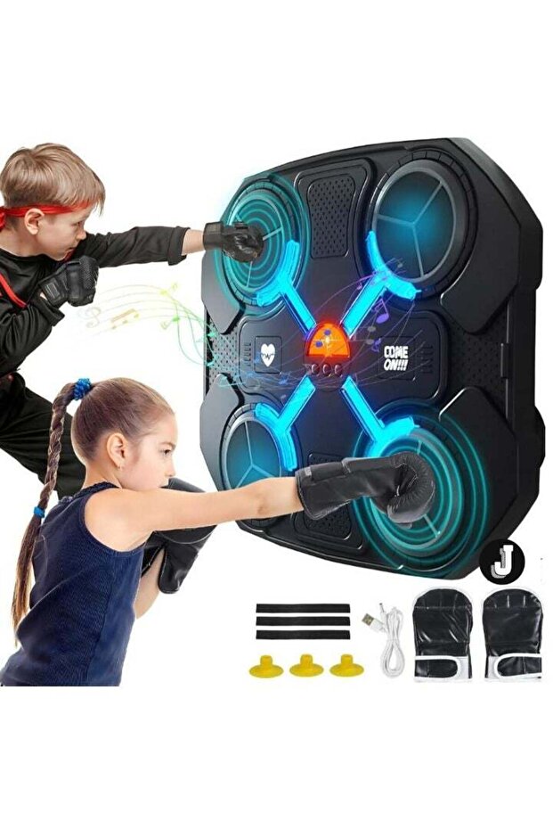 LED Music Boxing Machine for Kids – Bluetooth Smart Wall Target with Interactive Trainer an