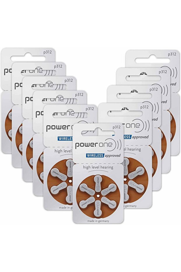 Power One P312 (Size 312) Hearing Aid Batteries - 60 Count