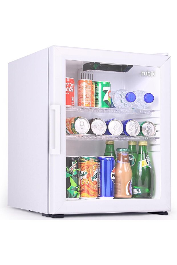 40L Glass Door Minibar, Beverage Cooler for Bed Room, Low Noise Fridge, Efficient Cooling RMB-40IC
