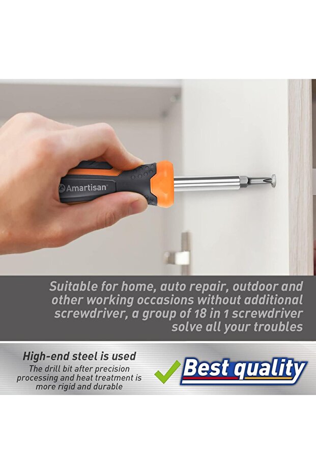 18-in-1 Multi-bit Screwdriver Set, Portable Multi-Purpose - 6