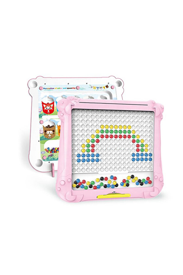 Magnetic Pen Drawing Board Diy Puzzle Educational Toys - Pink Color