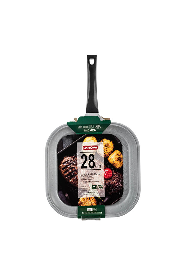 طاوة شوي جرانيت لاهويا بيج 28 سم – للشوي الاحترافي بنكهة رائعة! 🍖✨ - 3