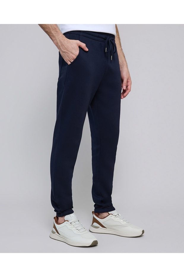 بنطال رياضي سادة مع خصر برباط - 3