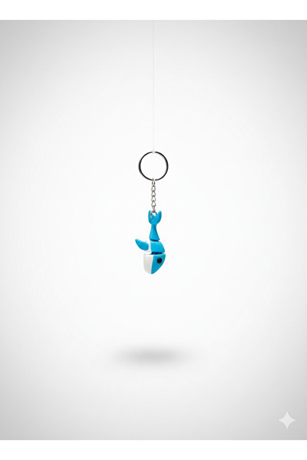Movable Whale Keychain - 5