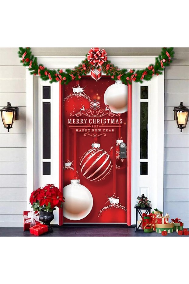 Elastic Door Decoration, Fabric Door Dressing, Christmas Decor, New Year, School Event Door Decoration