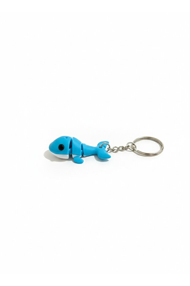 Movable Whale Keychain - 2