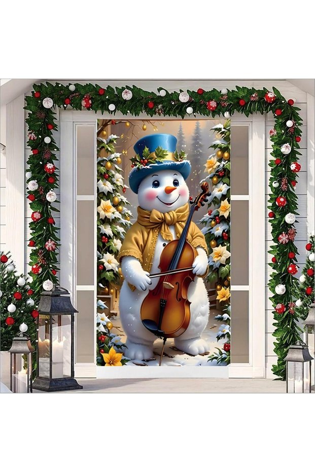 Elastic Door Decoration, Fabric Door Dressing, Christmas Decor, New Year, School Event Door Decoration