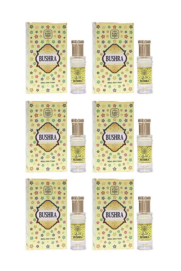 Bushra Perfume Oil Roll-On for Men & Women - 6ml (Pack of 6)