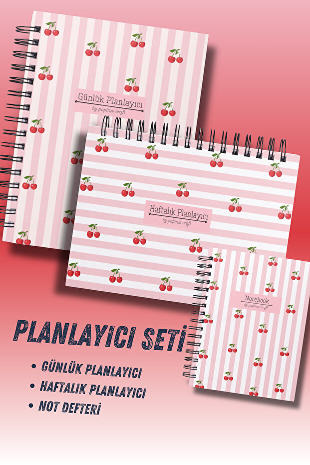 pcpapiruscraft 3'lü Planlama Seti, Günlük Planlayıcı, Haftalık Planlayıcı, Yapılacaklar, Akademik Ajanda