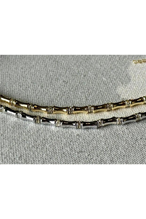 Kemik Model Gold Kolye - 2