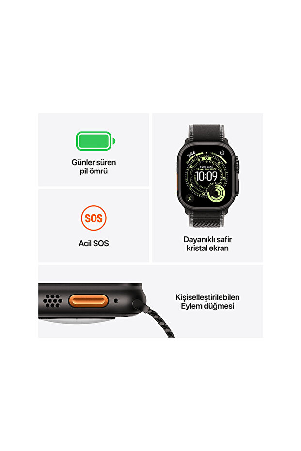 MF0Q4TU/A Watch Ultra 3 GPS + Cellular 49mm Black Titanium Case with Black Alpine Loop - Smal - 3