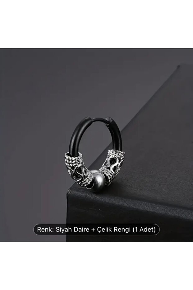 Çelik erkek küpe - 2