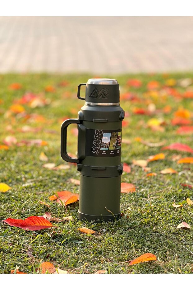 3.2 Liter 316L Steel Thermos with Strainer and Shoulder Strap