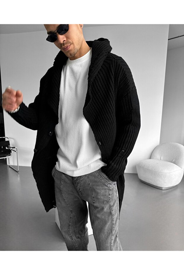 Uzun Örme Hırka - 1