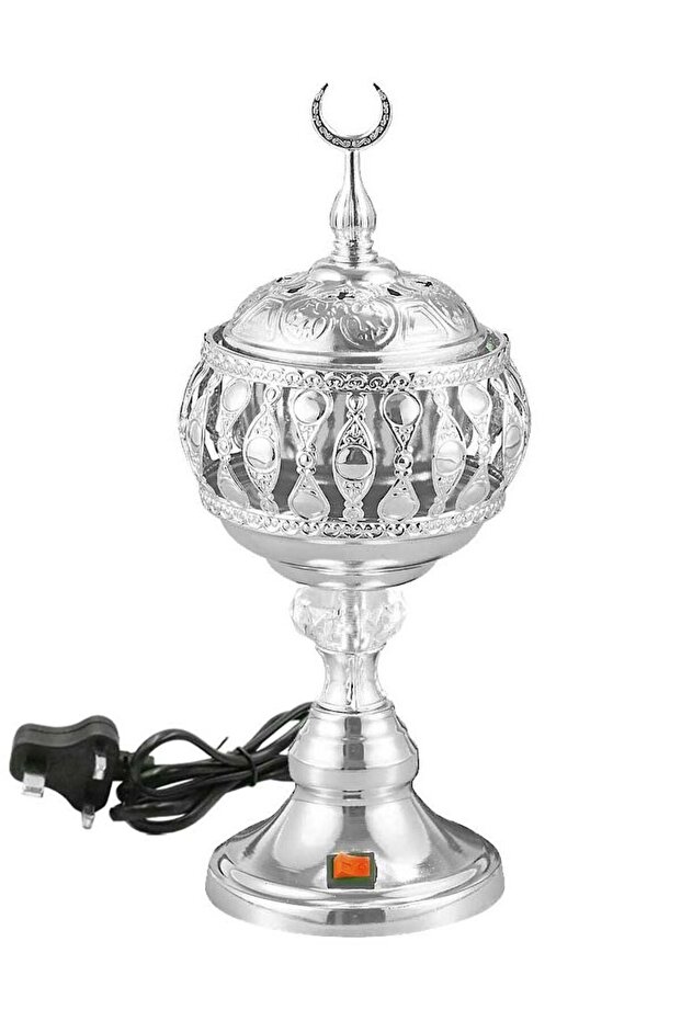 Luxurious Design Oud Bakhoor Incense Burner Electric Mabkhara Silver