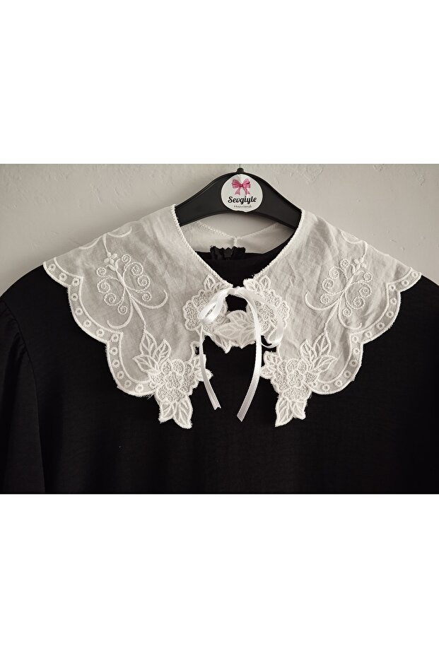 White Collar with Elegant Details
