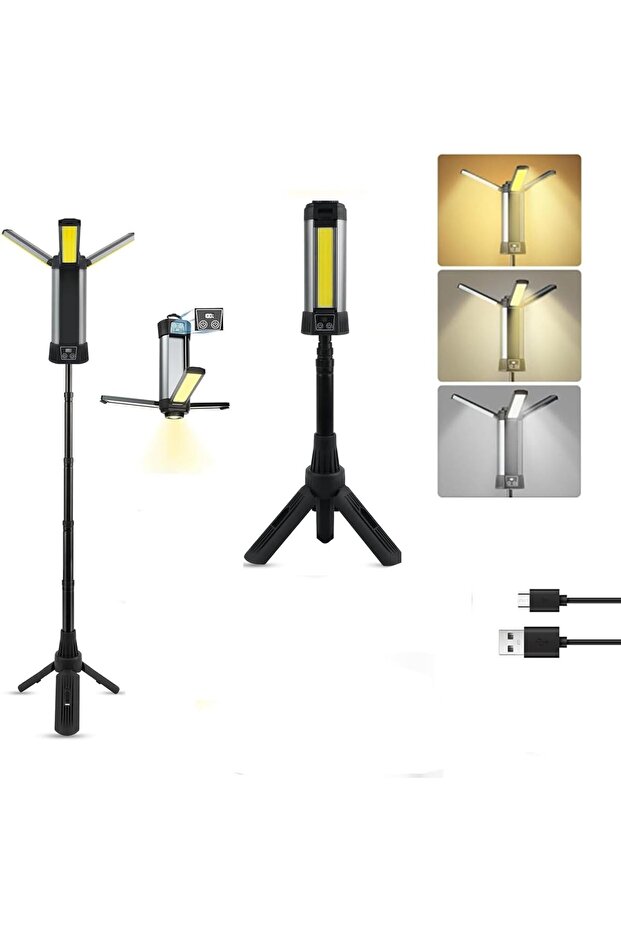 Portable LED Camping & Work Light with Stand - 1