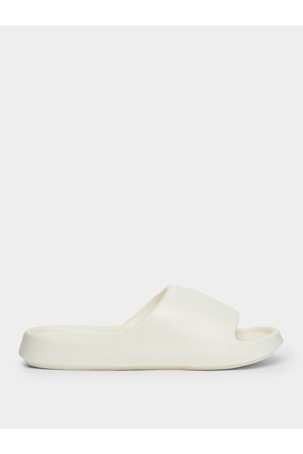 Solid Thick Sole Bathroom Slippers - 1