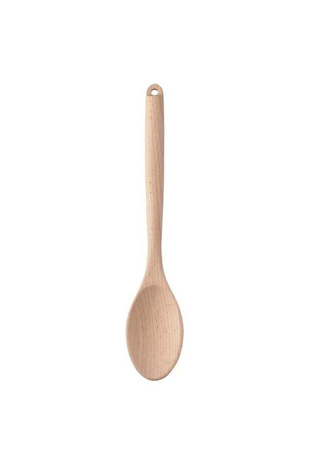 Round Spoon, Beech, 31.5 cm, Durable & Non-Stick Friendly