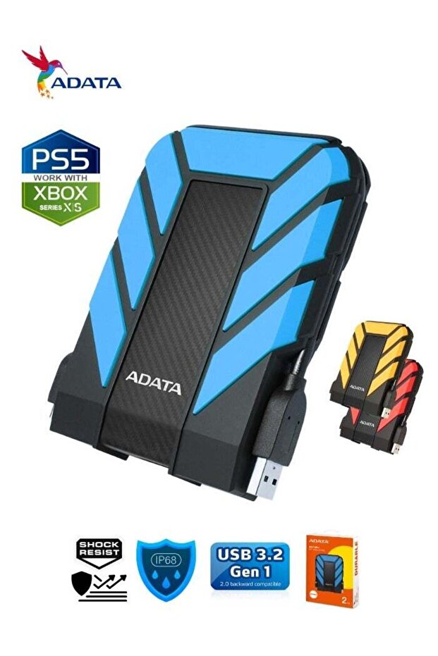 HD710P Pro DURABLE External Hard Drive | Fast Data Transfer Rate | 2TB HDD | Blue