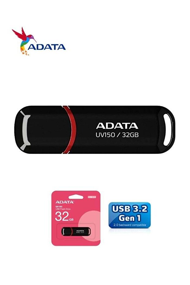 UV150 Classic 32GB USB 3.2 Flash Drive | Lightweight and Fast Data Transfer | Black