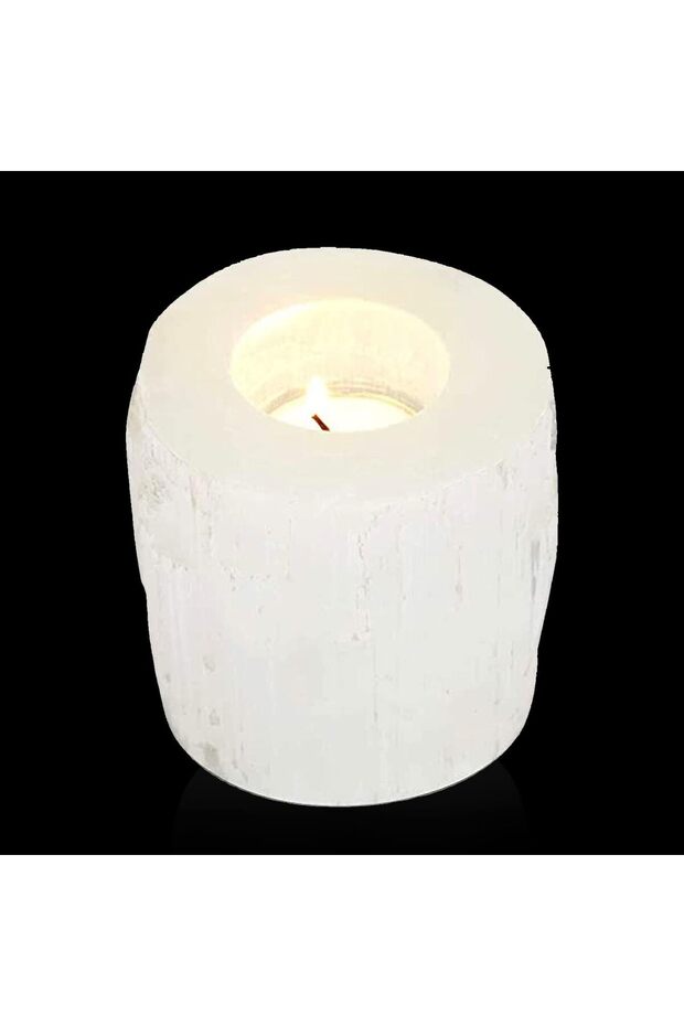 Selenite Crystal Candle Holder