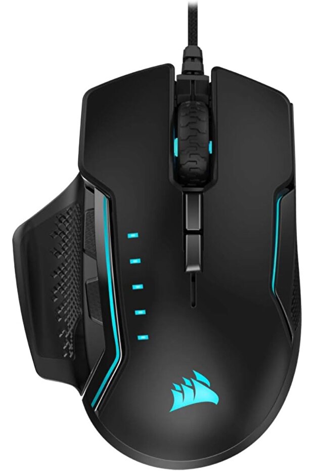 فأرة ألعاب Glaive PRO - مع إضاءة RGB - مريحة وذات تصميم مريح للجسم - مقابض قابلة للتبديل - دقة 18,000 نقطة في البوصة