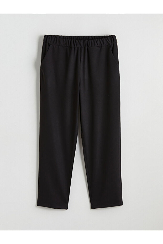 Lcw Grace Black Women's Elastic Waist Pants