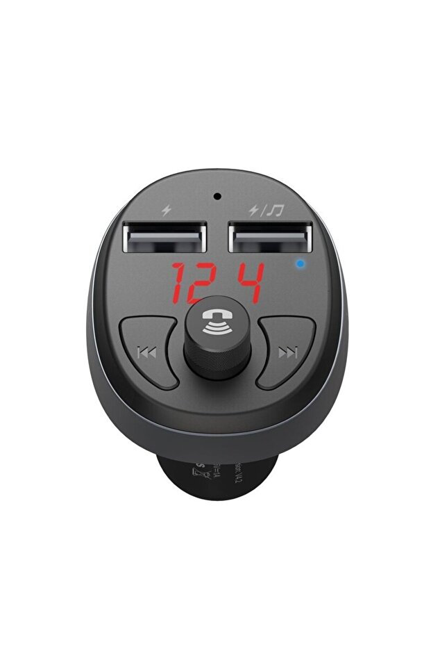 Modulator FM Bluetooth 2x USB, CC-6880, negru - 2