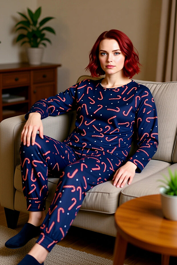 Women's New Year Themed Pajama Set Functional Durable Quality Comfortable Aesthetic Premium