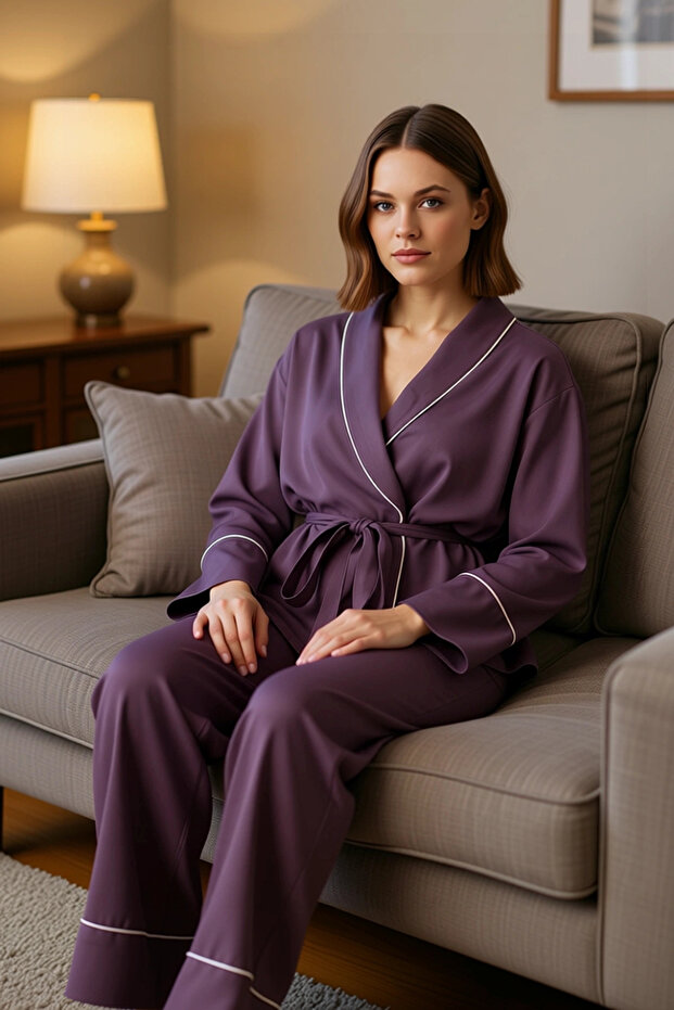 Women's Viscose Double-Breasted Pajama Set Functional Durable Quality Comfortable Aesthetic Premium