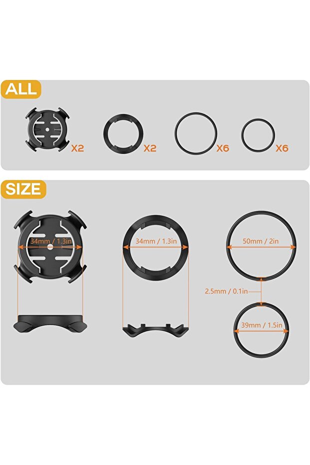 حامل كمبيوتر GPS ذو حافة ربع دورة، حامل كمبيوتر للدراجة، حامل كمبيوتر للدراجة على جذع المقود، حامل كمبيوتر للطريق - 7