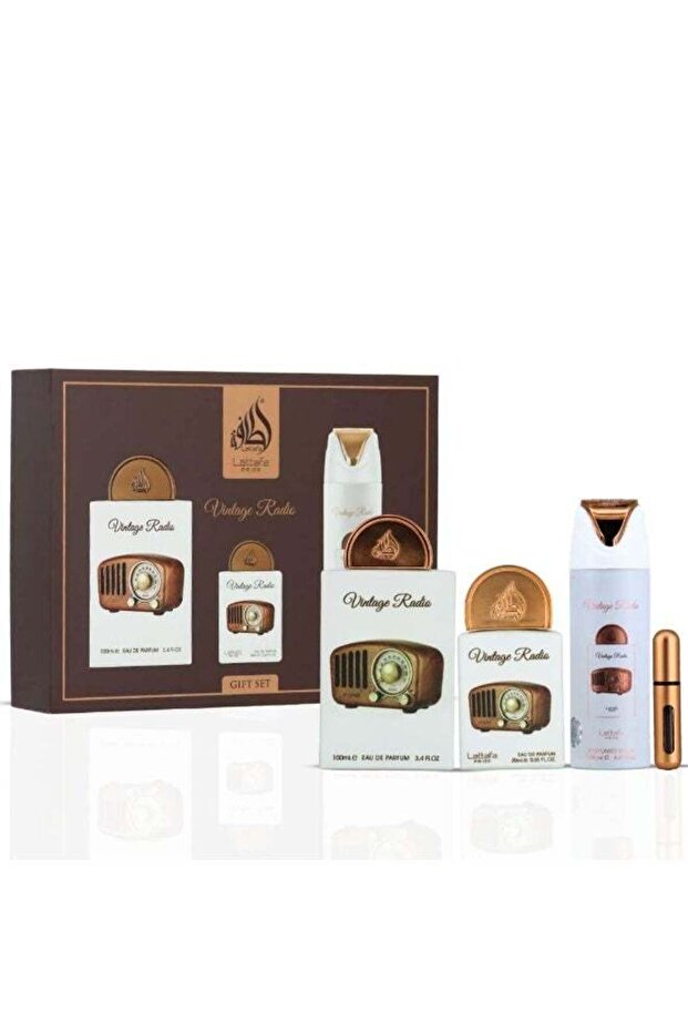 مجموعة هدايا عطور يونيسكس برايد فينتاج راديو (100 مل + 20 مل + 200 مل)