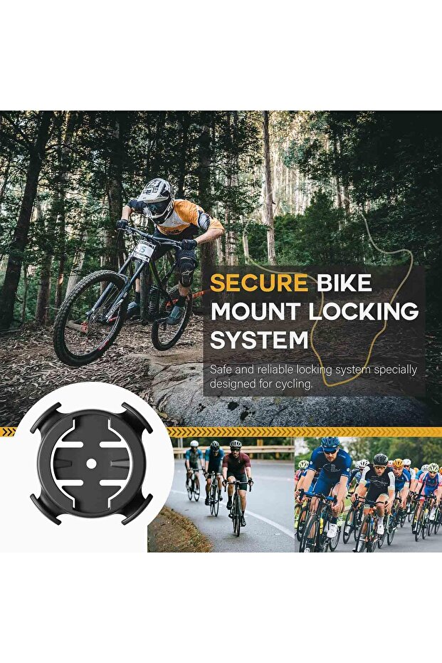 حامل كمبيوتر GPS ذو حافة ربع دورة، حامل كمبيوتر للدراجة، حامل كمبيوتر للدراجة على جذع المقود، حامل كمبيوتر للطريق - 6