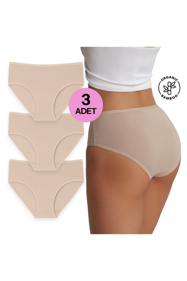 Loverain Women's Bamboo Panties – Soft, Breathable, Skin-Friendly 3-Pack