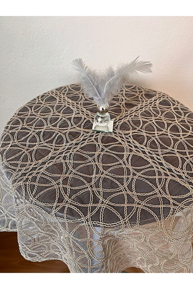 Fiskos Tablecloth Tulle Laced Dowry Holder