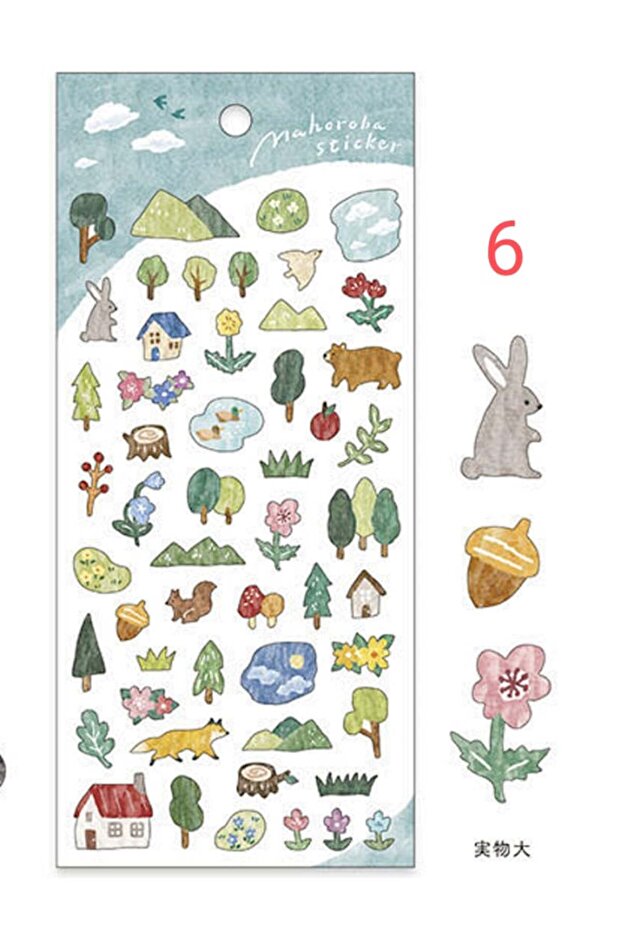 W2-Mindwave 1 sayfa küçük objeler sticker, Numara:3 - 6