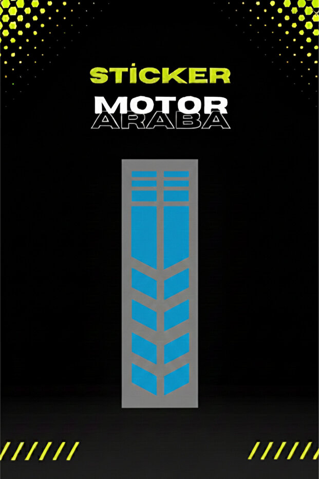 Decorative Bumper Strip Blue Sticker for Motor and Car 27Cmx7Cm (1 Pcs)
