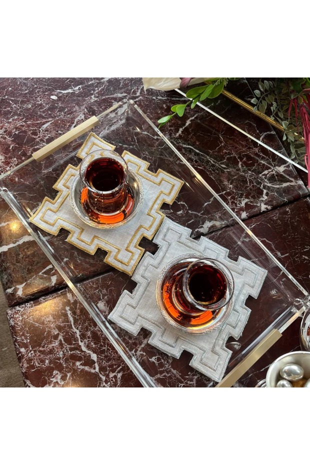 Gold Tray Large Size Tray 24 X 40 cm
