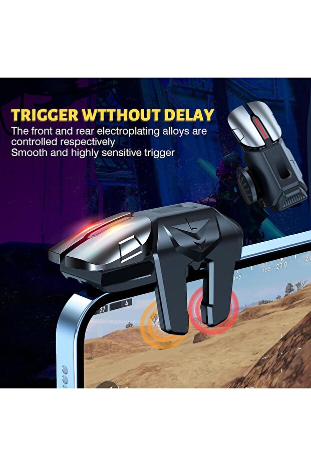 Exifor Game Trigger - 6-Finger Mobile Controller (Developer 2024), Compatible with iPhone & Android - 4