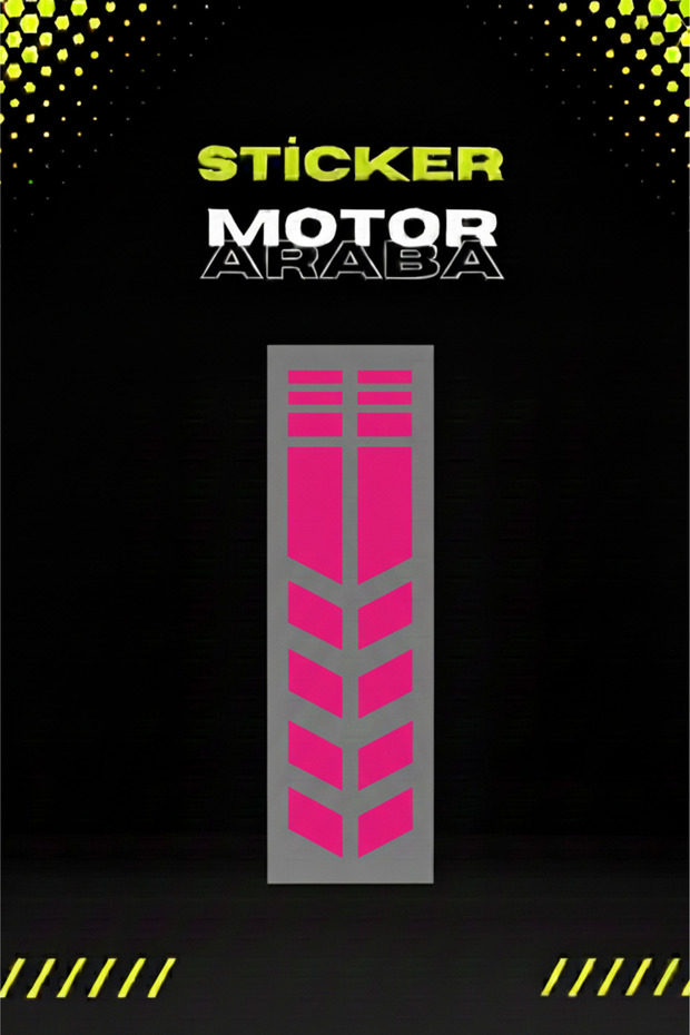 Decorative Bumper Strip Pink Sticker for Motorcycles and Cars 27Cmx7Cm (1 Pc)