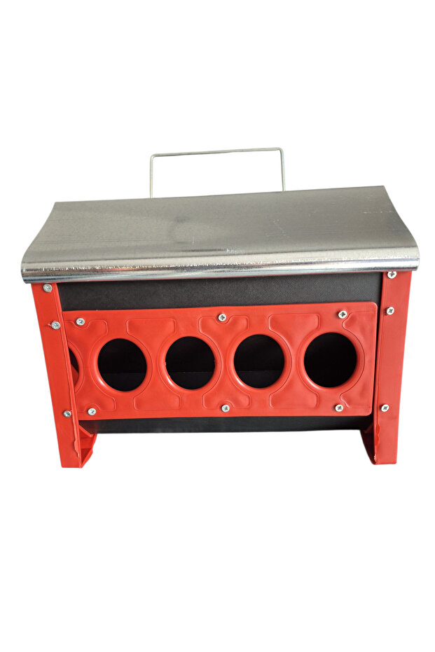 Pigeon Feeder with Reservoir 30 cm Galvanized Metal Feeder Bird Feeder Chicken Feeder
