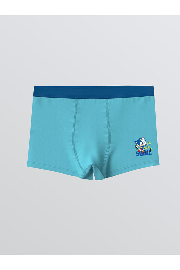 Blue Sonic Printed Boy's Boxer